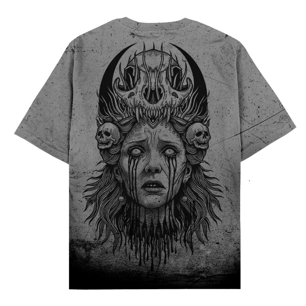 Saint of Nothing (grey gradient) - Oversized T-Shirt (200GSM)