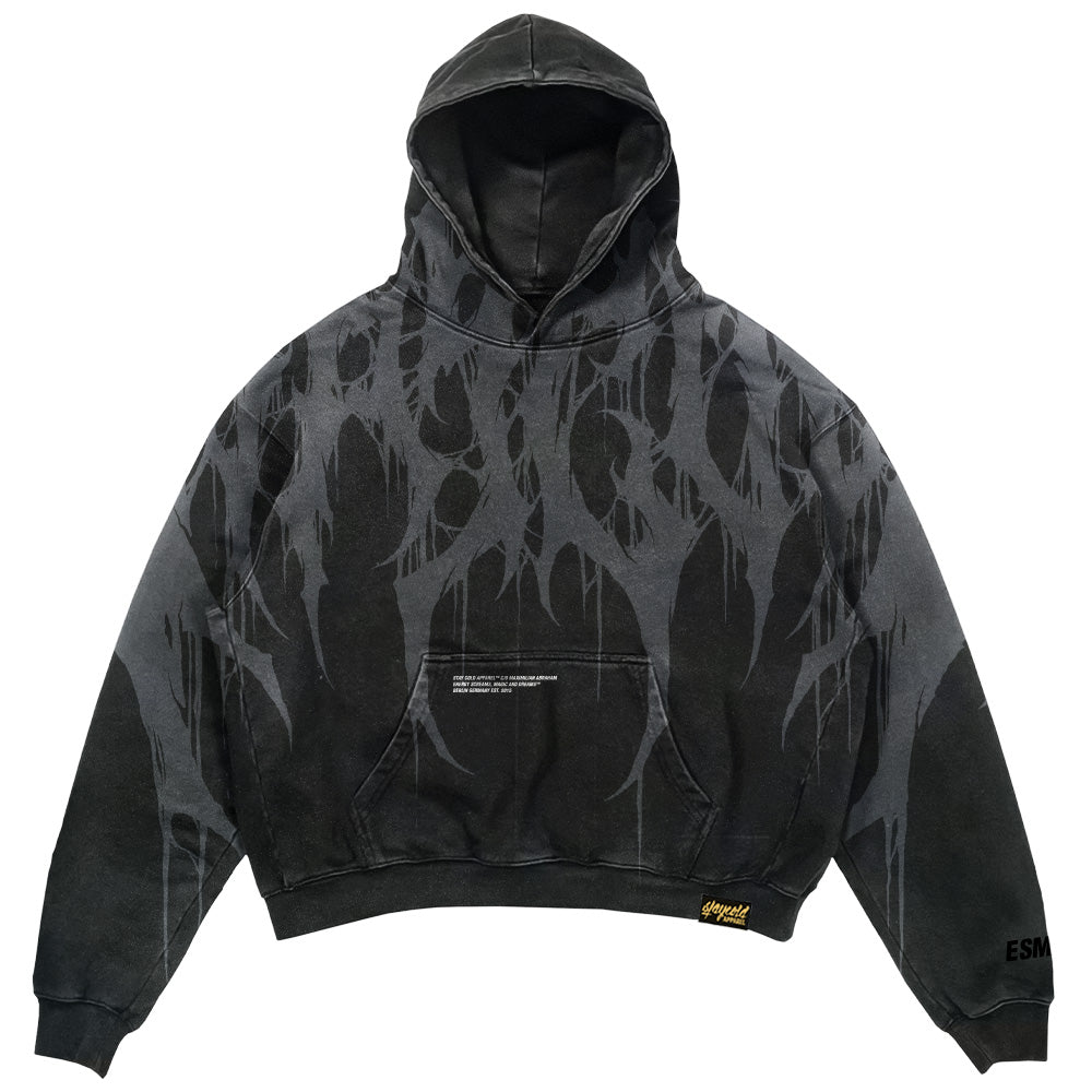 Grimfall - Heavy Oversized Hoodie (Acid Washed) 400GSM Mockup