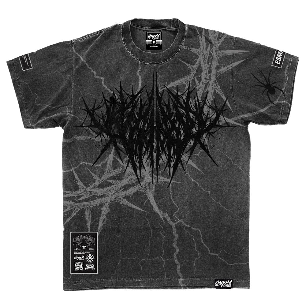 Blackthorn - Heavy Oversized T-Shirt (Acid Washed) 250GSM Mockup