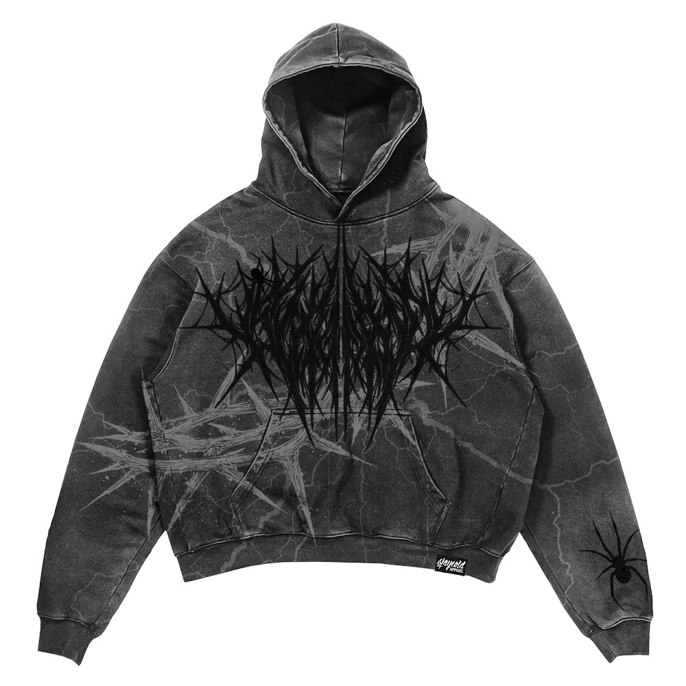 Blackthorn - Heavy Oversized Hoodie (Acid Washed) 400GSM Mockup