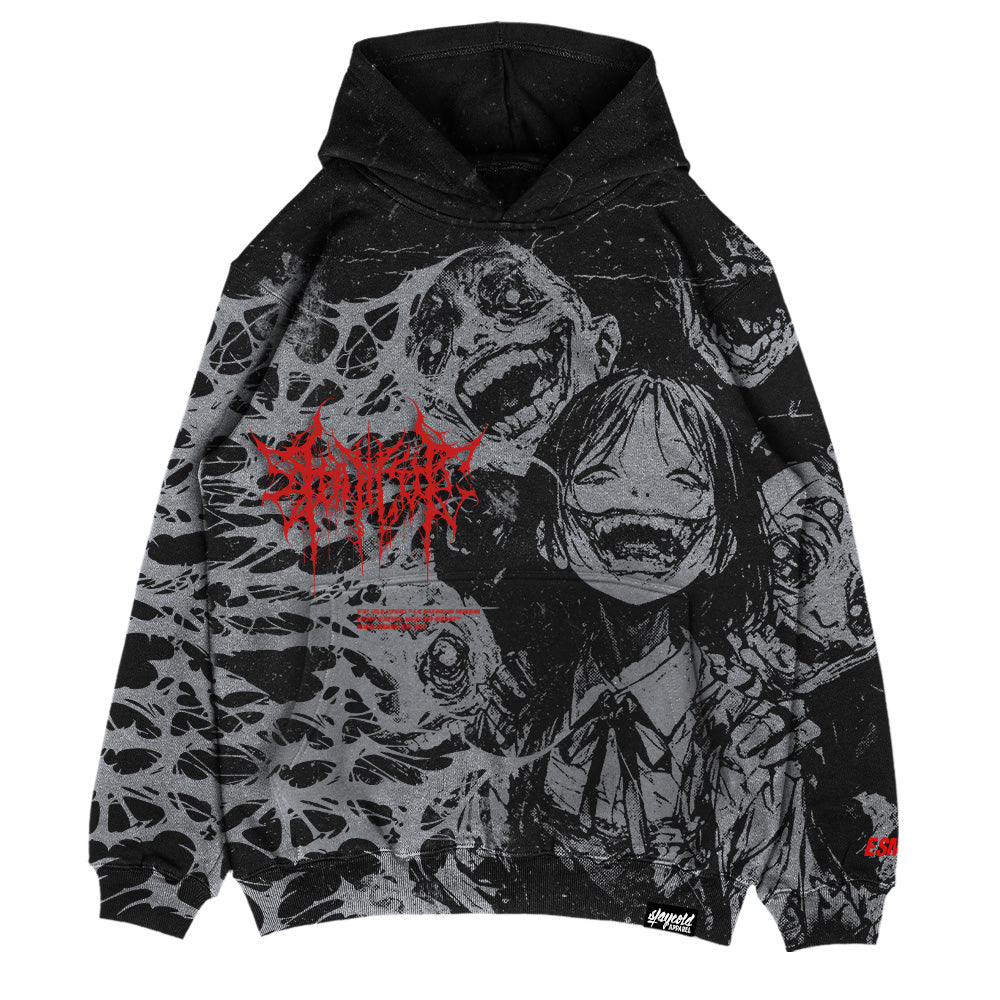 Grinfrost (black) - Oversized Hoodie (350GSM) Mockup