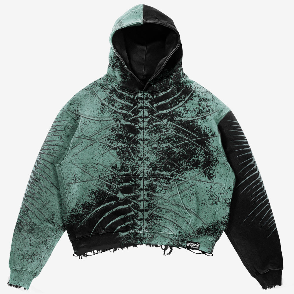 Lineage Of Dusk (mentol) - Heavy Oversized Hoodie (400GSM) Mockup