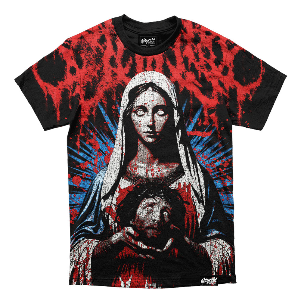 Baptized In Blood (Black) - Regular T-Shirt (200GSM) Mockup