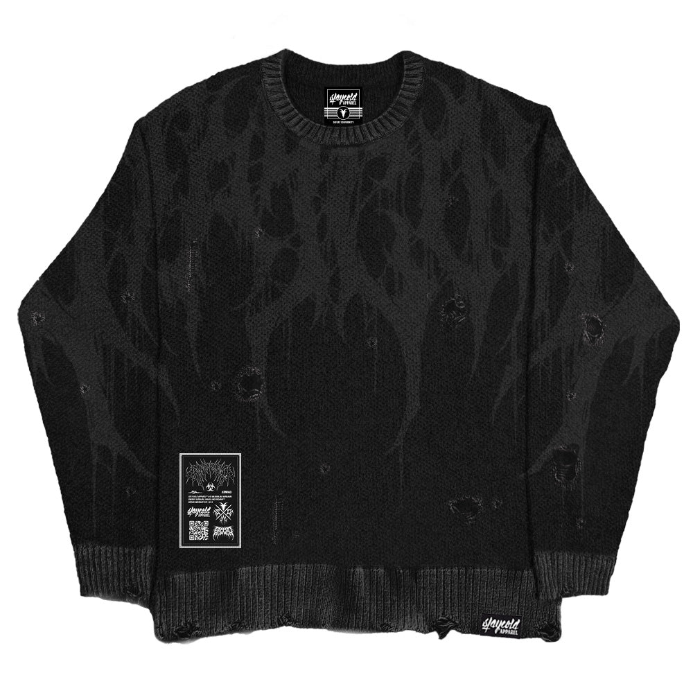 Grimfall (dark grey) - Knit Sweater (600GSM) Mockup