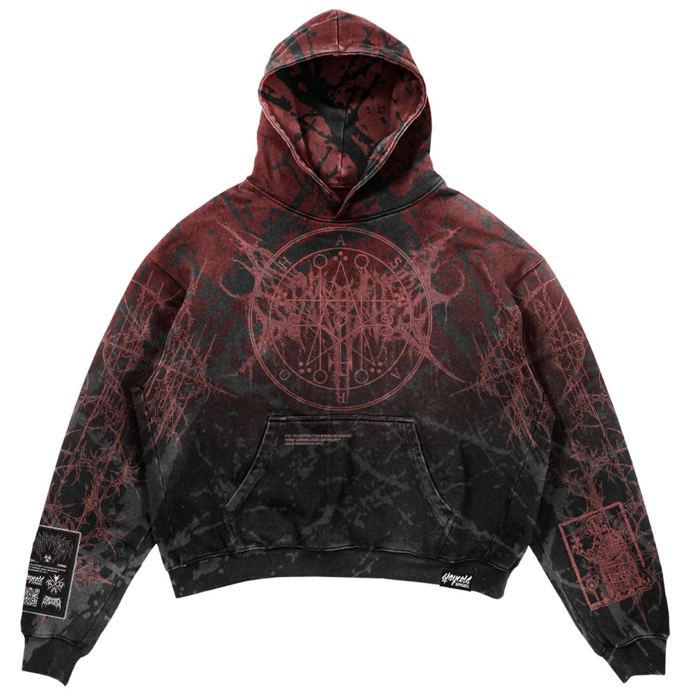 Oathbound (red black) - Heavy Oversized Hoodie (400GSM)