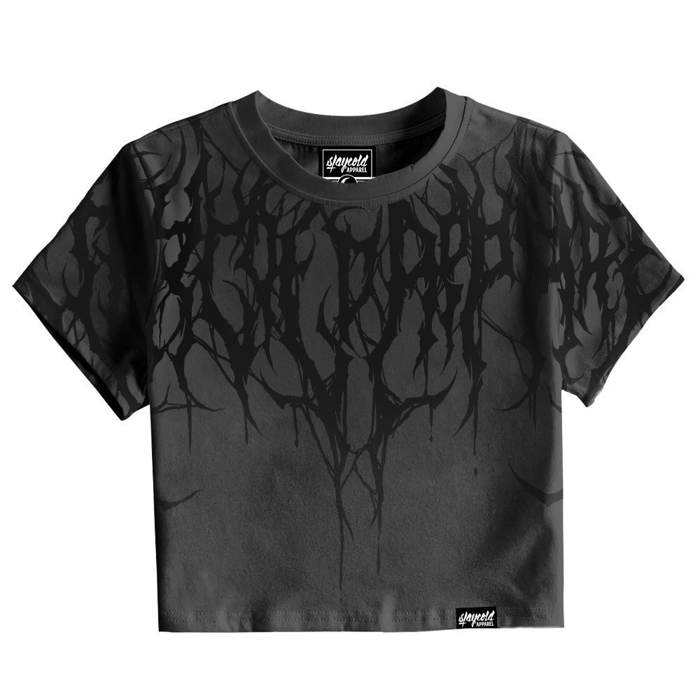 Reign Of Blood (dark grey) - Crop T-Shirt (200GSM)