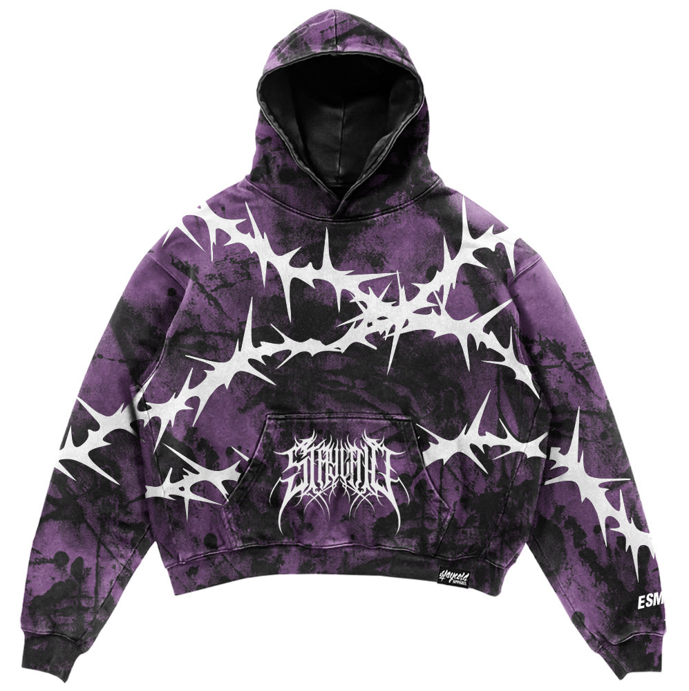Thornwave (Purple) - Heavy Oversized Hoodie (400GSM)