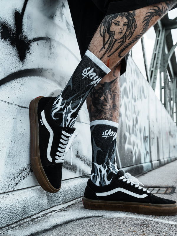 Eternal Conquest - Comfort Socks (White) Lifestyle Image
