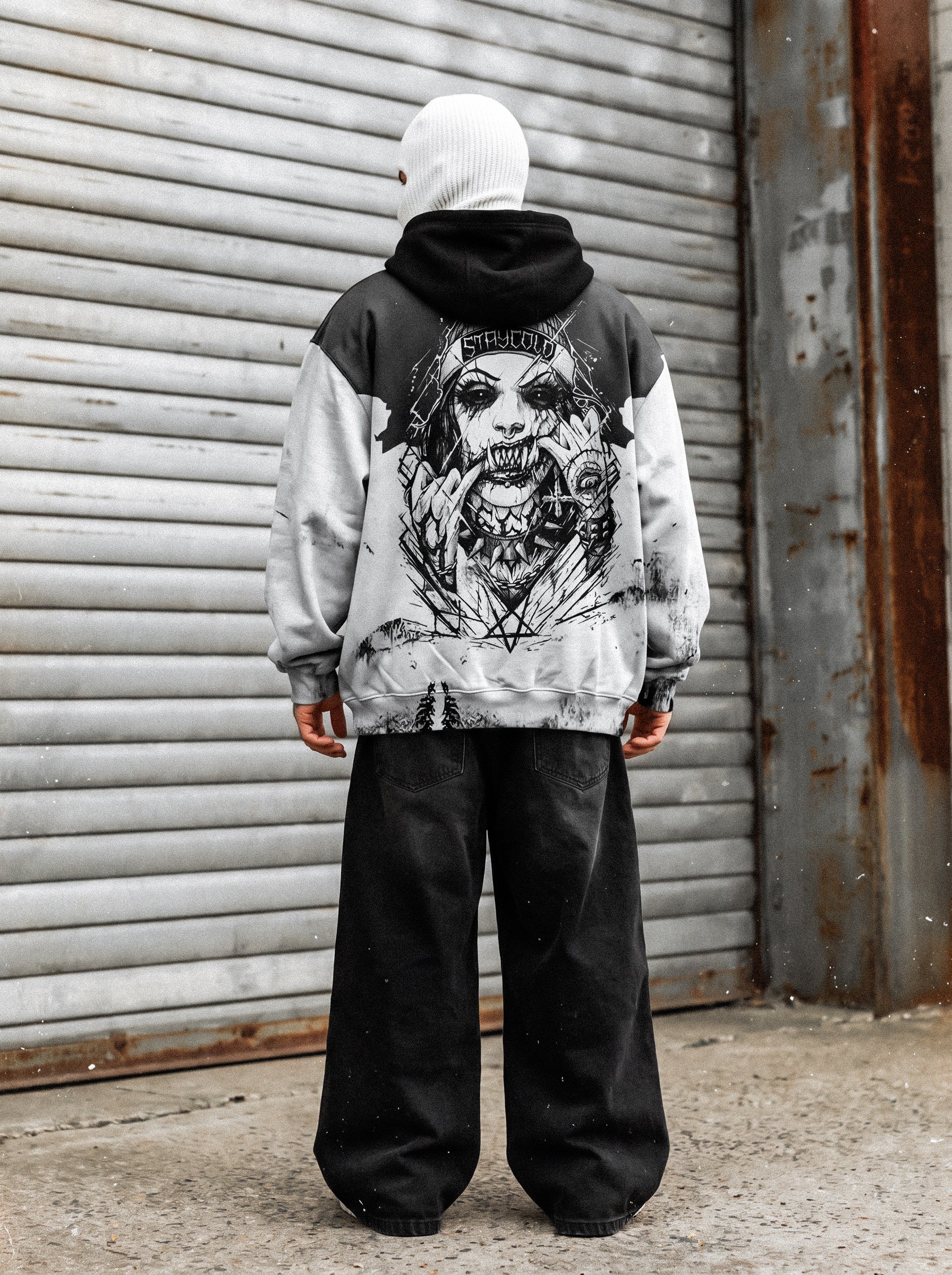 Attitude (Half Half) - Oversized Hoodie (350GSM)