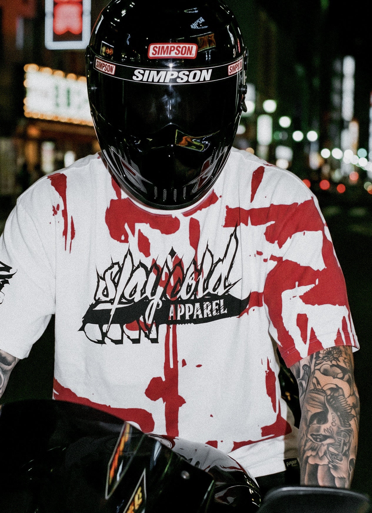 Backstabber (White Red) - Oversized T-Shirt (200GSM)