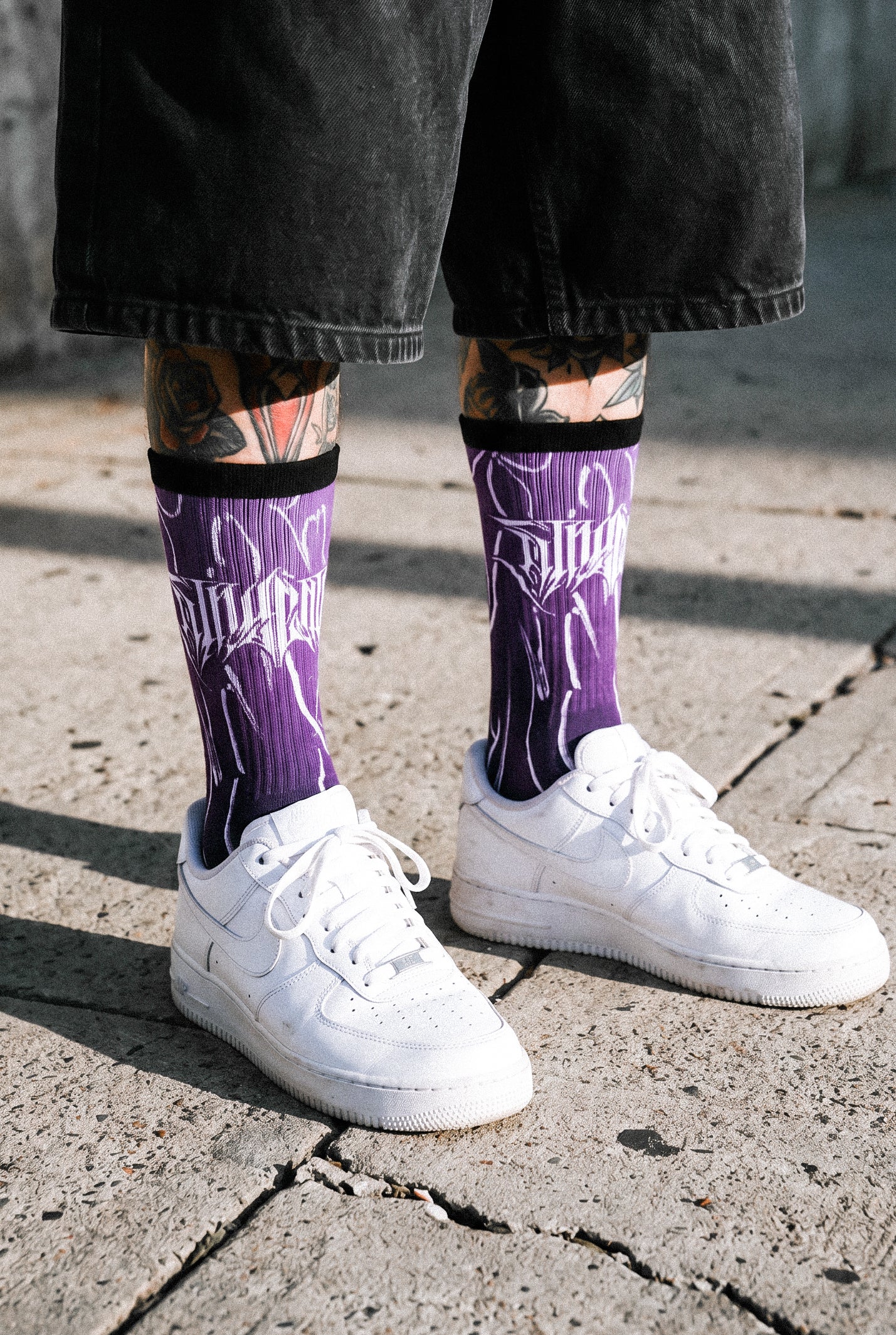 Black Razor (Purple) - Comfort Socks