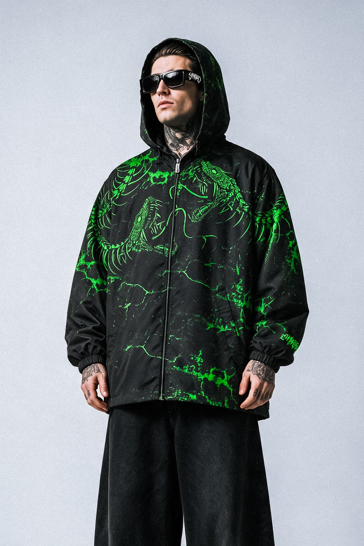 Black Spine (Black) - Raincoat