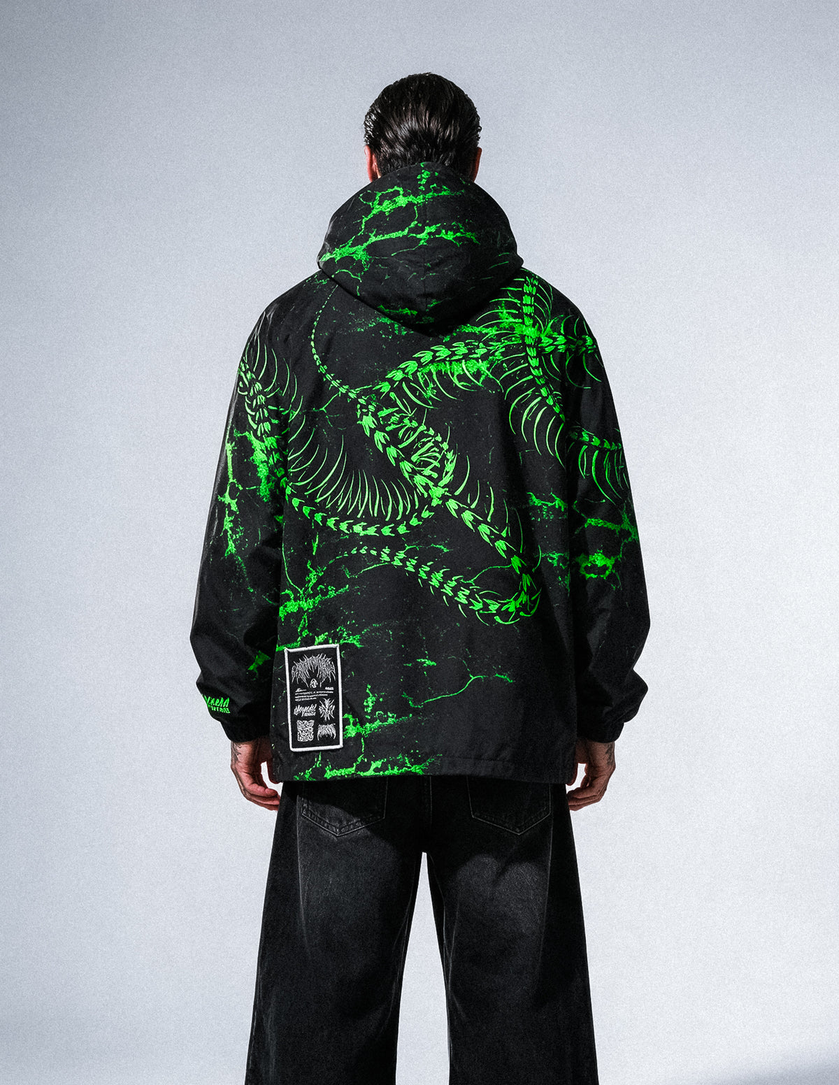 Black Spine (Black) - Raincoat