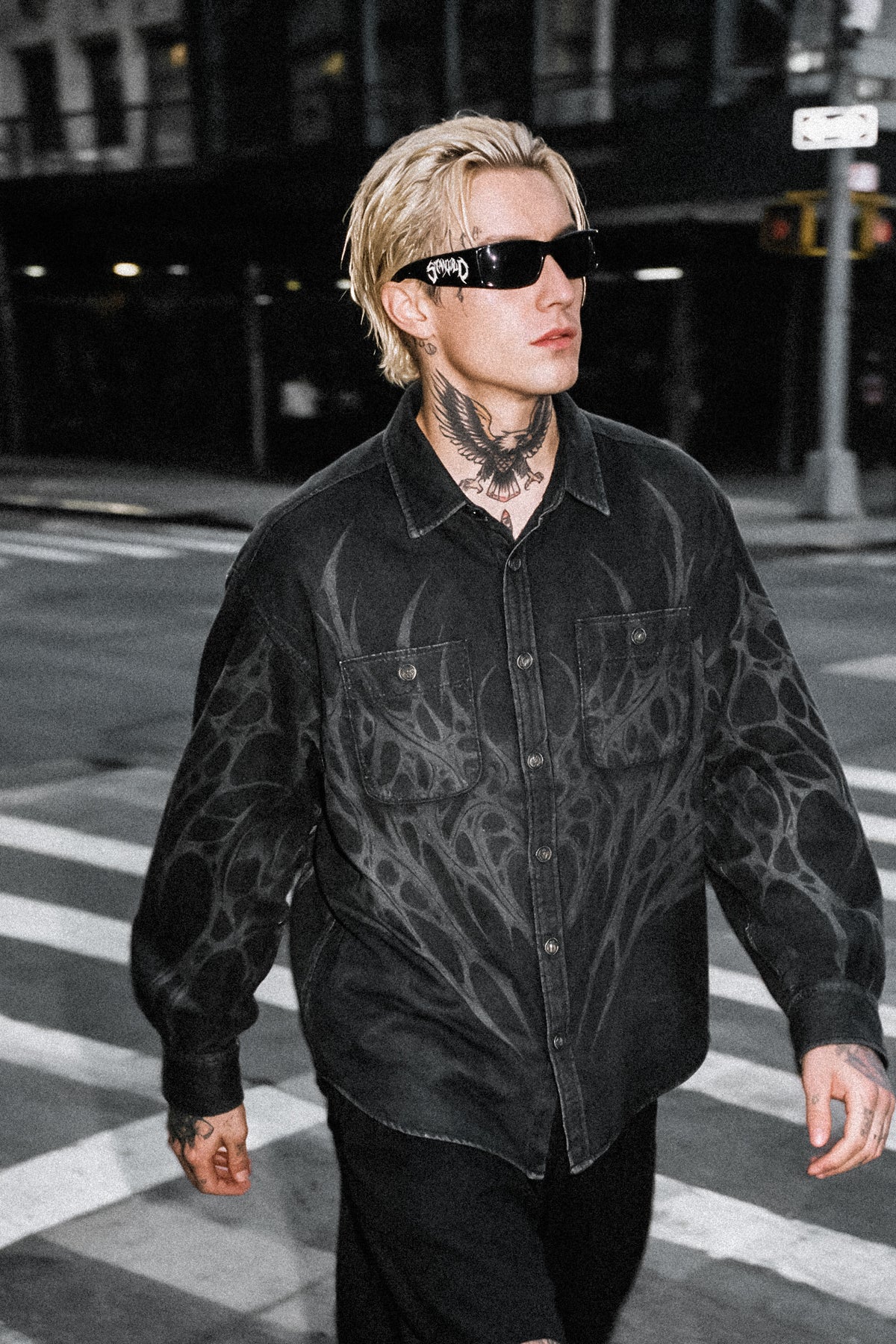 Blackroot (Washed Black) - Longsleeve Button Up (290GSM)