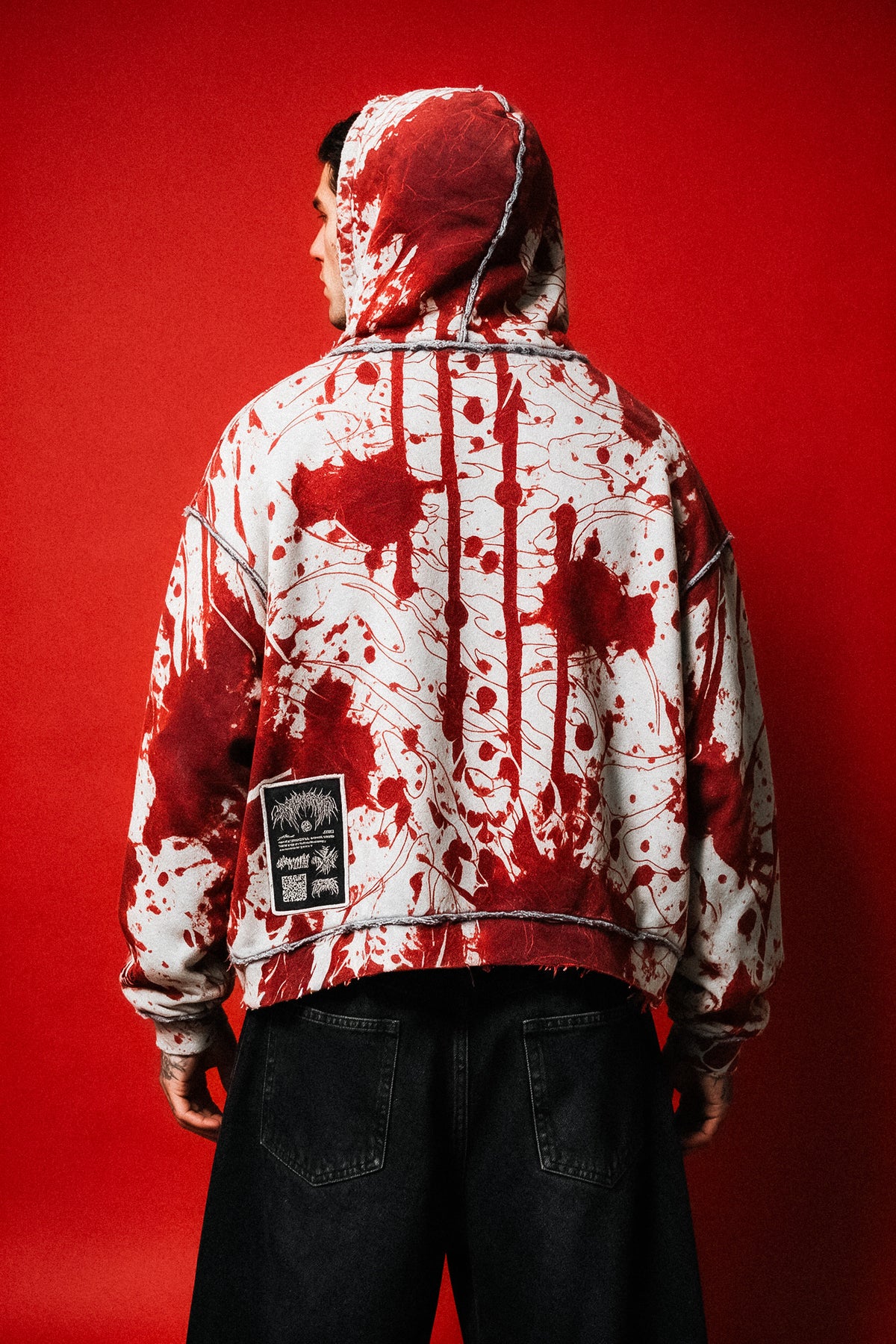 Bloodpath (Rouge) - Sweat à capuche oversize épais (400 GSM)