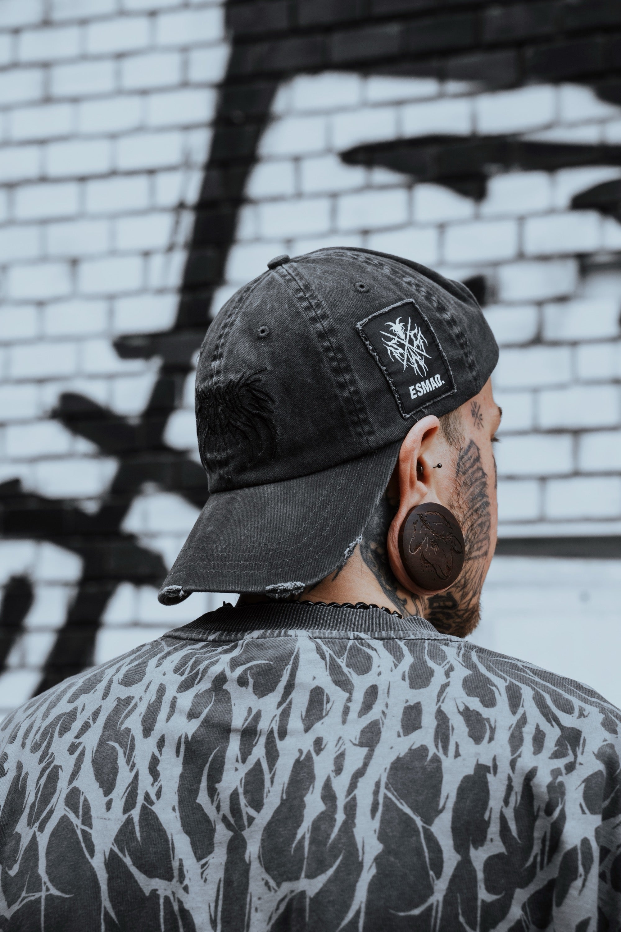 Bloodshot - Bleached Dad Cap (Black)