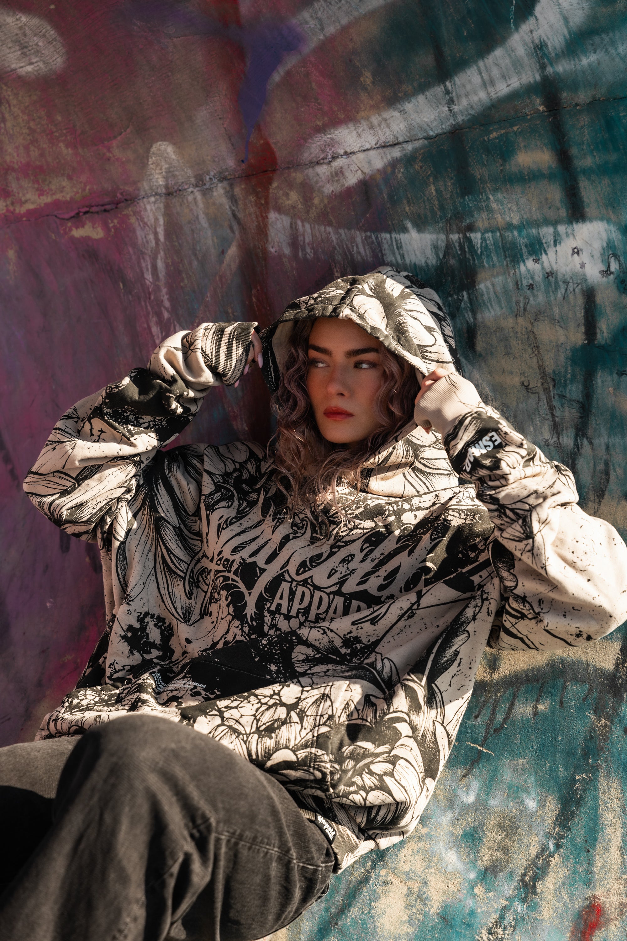 Bloomwound (allover) - Oversized Hoodie (350GSM)