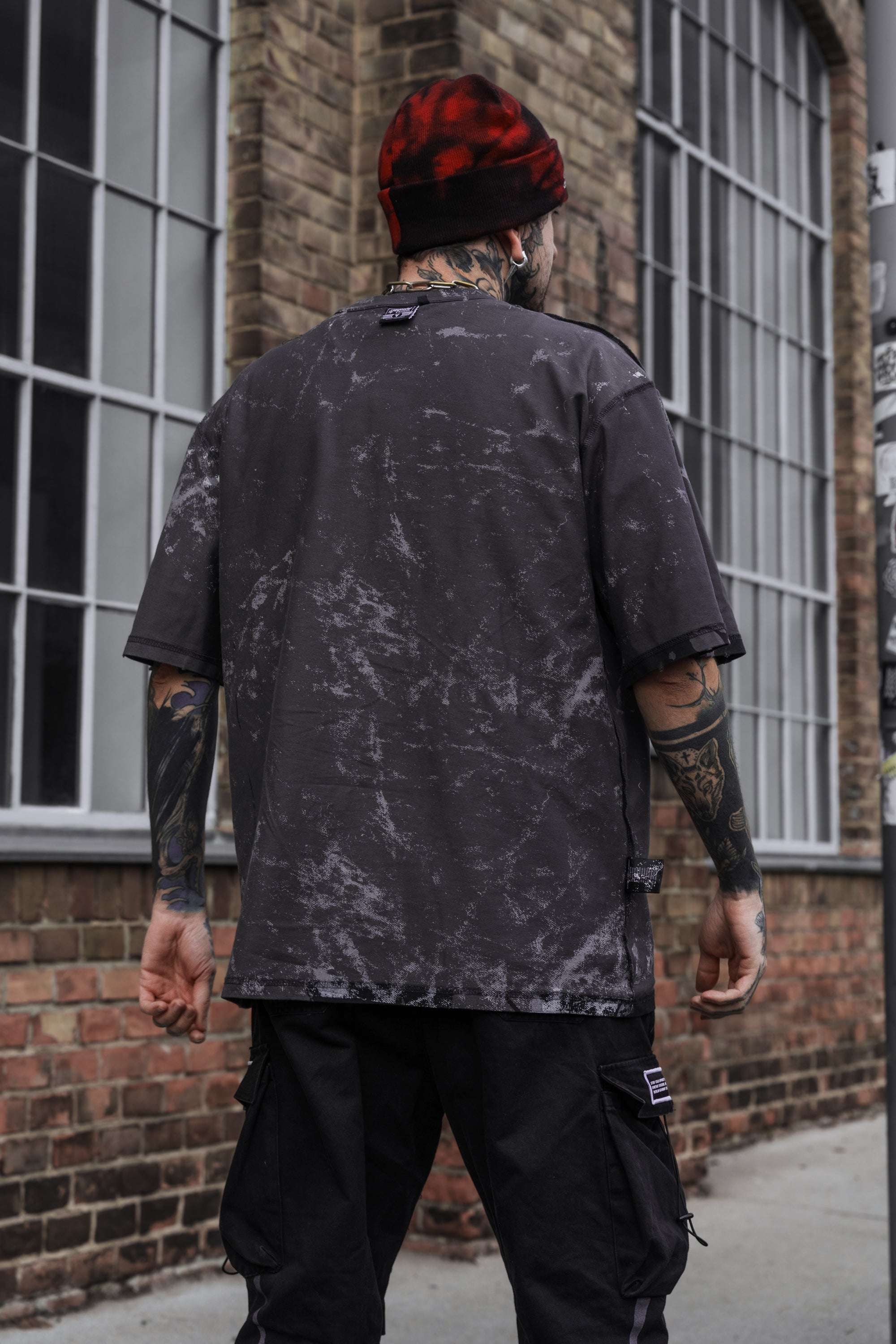 Bride Of The Maw (Black Acid Washed) - Reversible Oversized T-Shirt (200GSM)