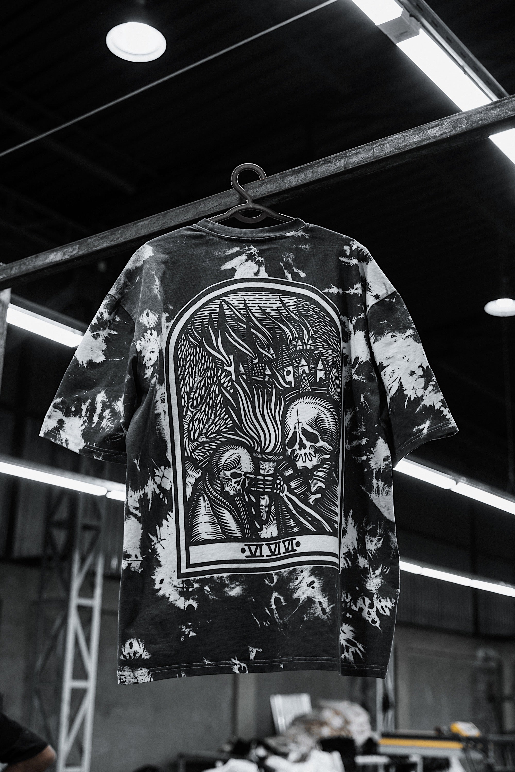 Burn Your Bridges - Oversized T-Shirt (Grey Bleached)