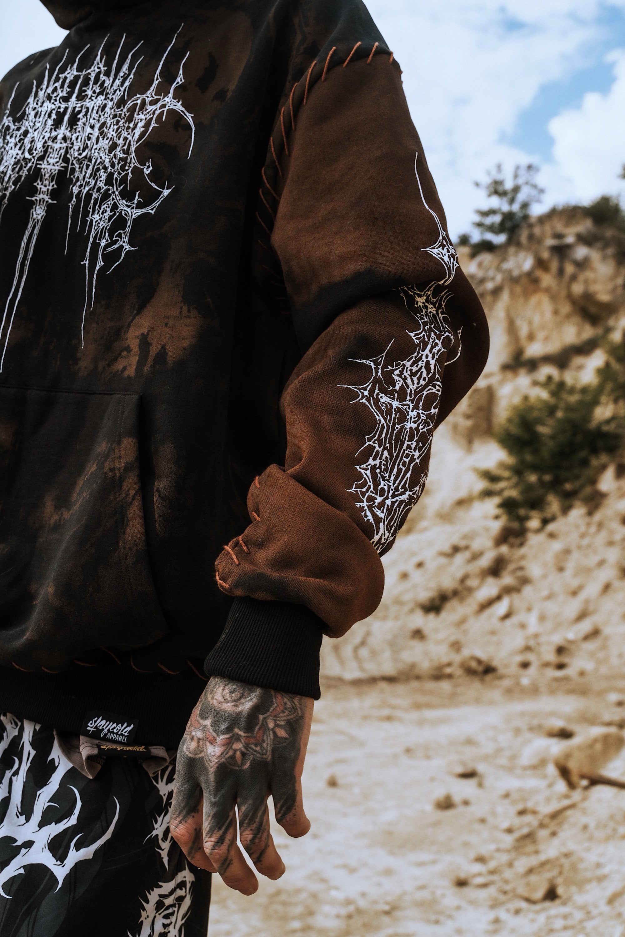 Chamber Of Chaos - Heavy Oversized Hoodie (brown) 400GSM