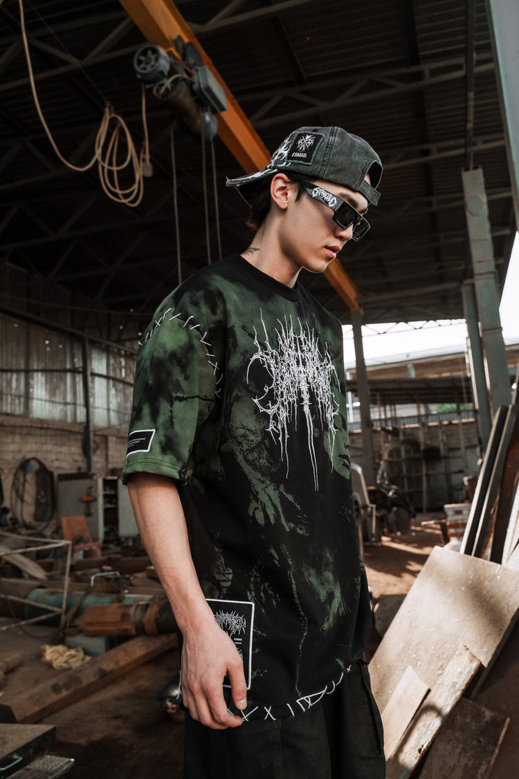Chamber Of Chaos - Heavy Oversized T-Shirt (mentol) 250GSM Image 4