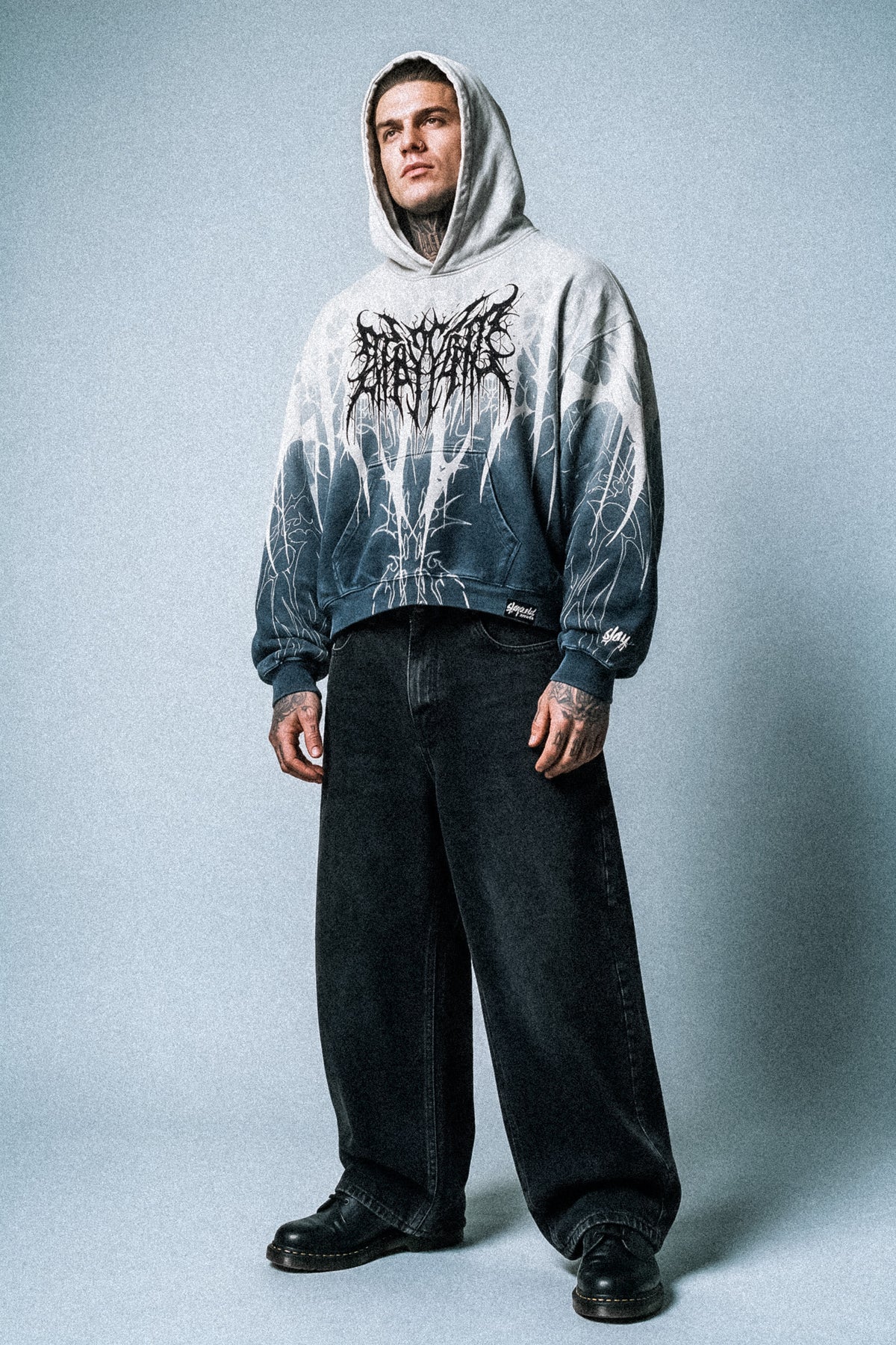 Cold Blooded (Sand Fade) - Heavy Oversized Hoodie (400GSM)