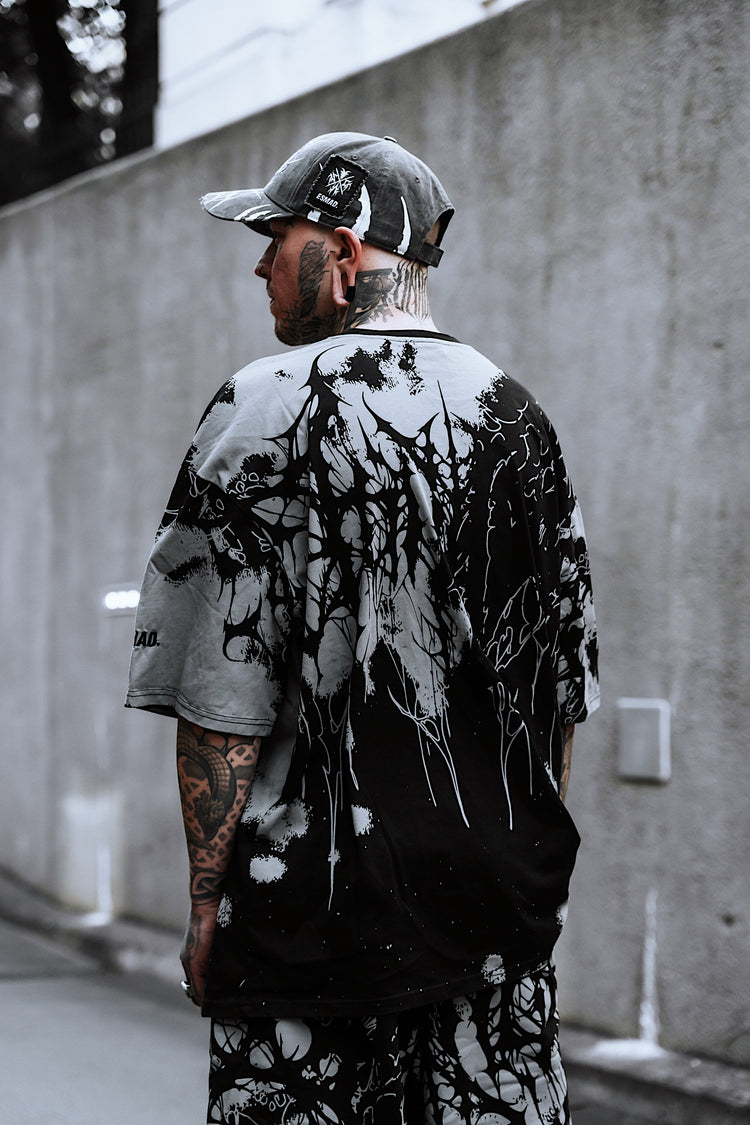 Daggerwave (grey dye) - Oversized T-Shirt (200GSM) Image 3