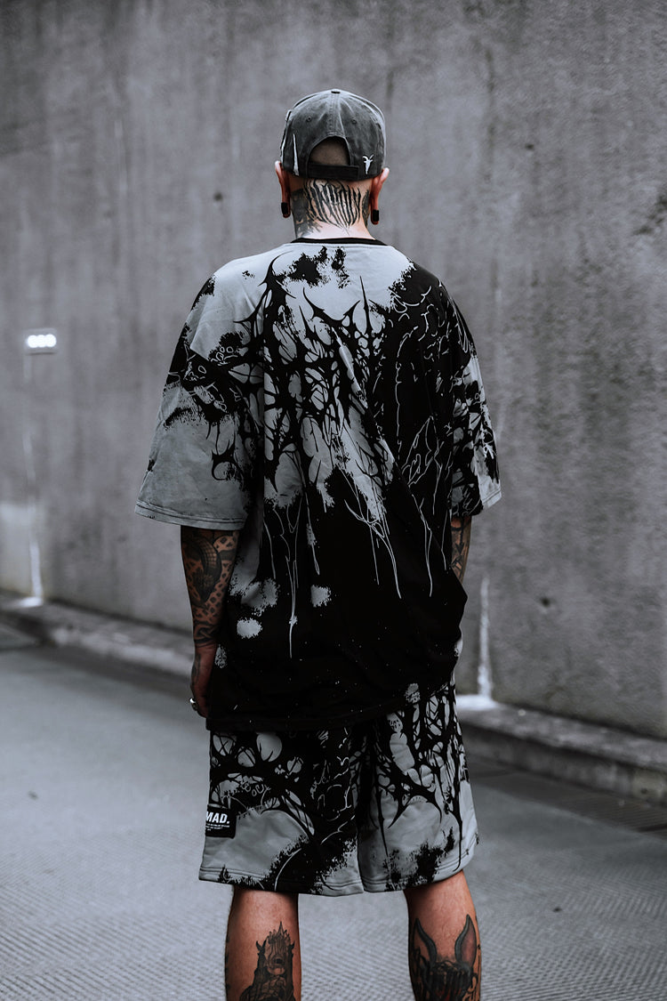 Daggerwave (grey dye) - Oversized T-Shirt (200GSM) Image 7