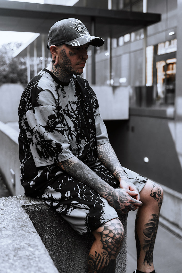 Daggerwave (grey dye) - Oversized T-Shirt (200GSM) Image 4