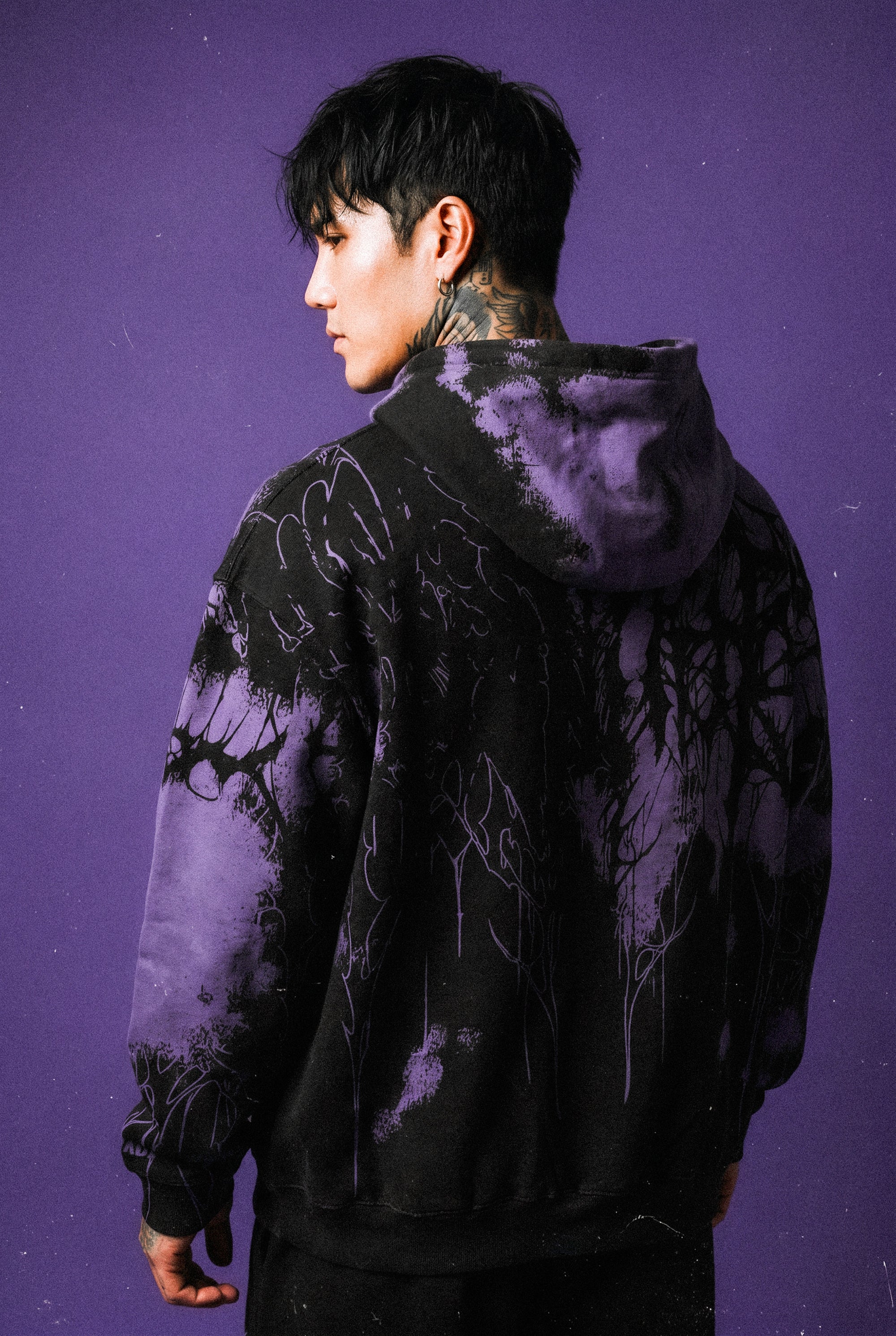 Daggerwave (purple) - Oversized Hoodie (350GSM)
