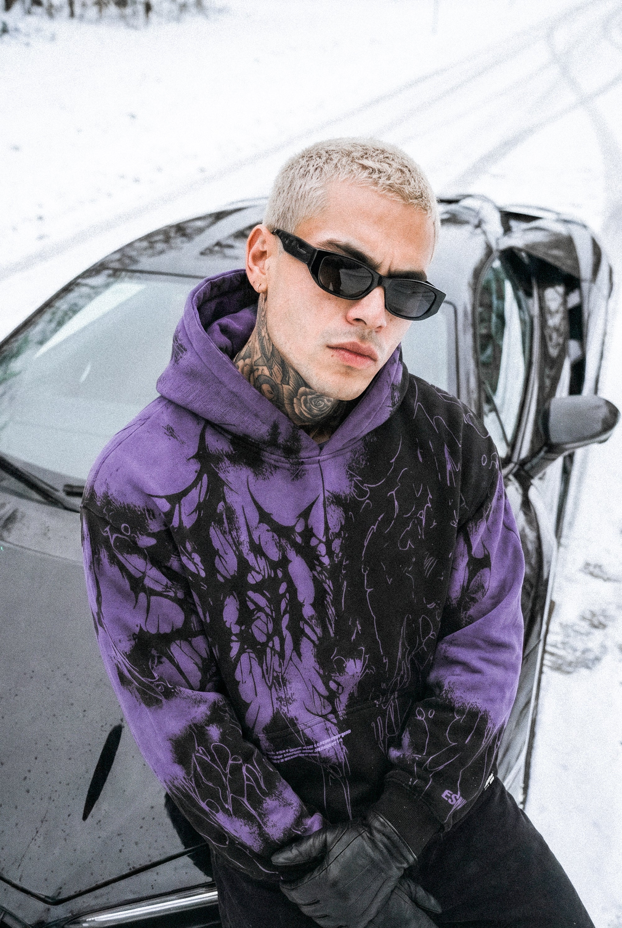 Daggerwave (purple) - Oversized Hoodie (350GSM)