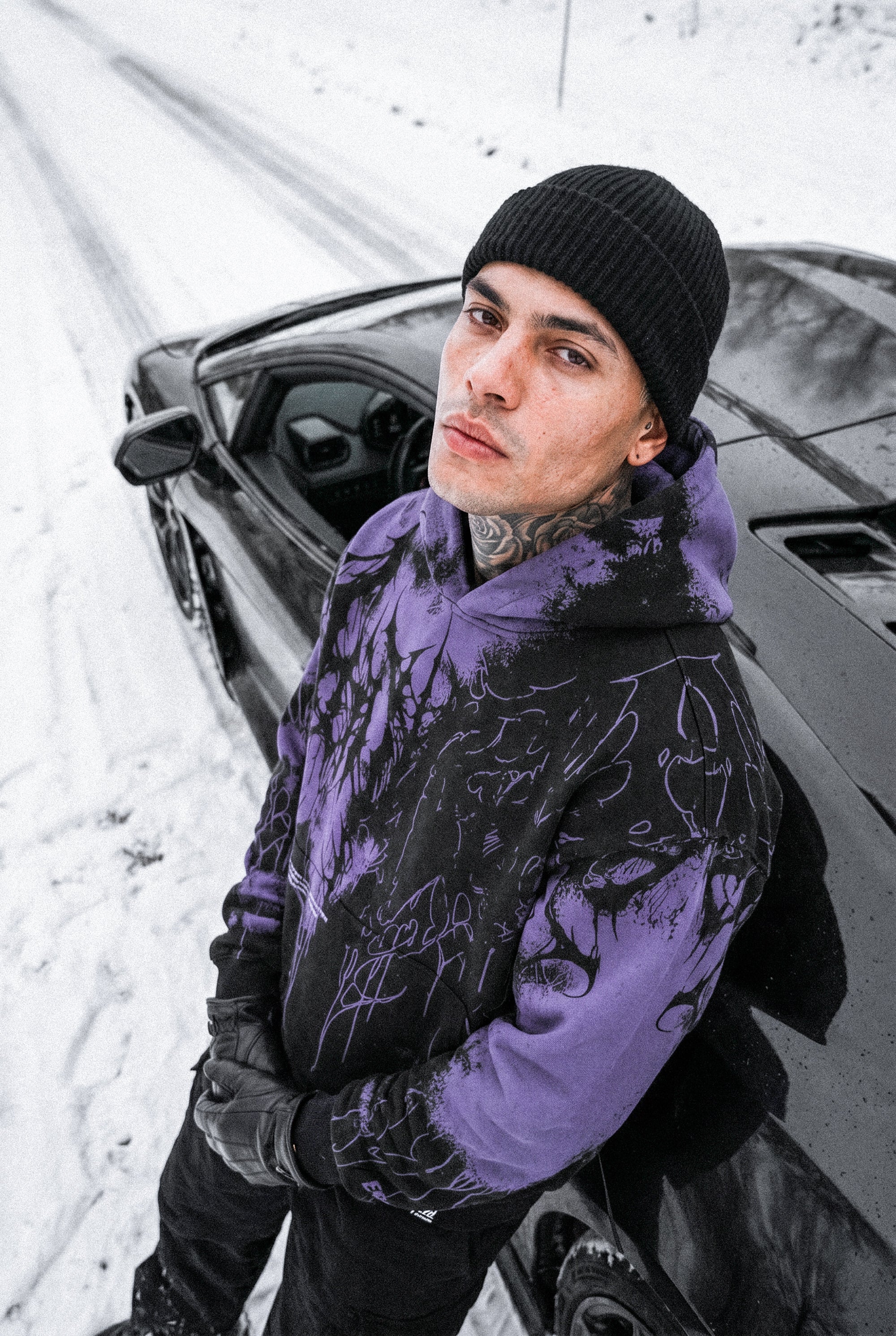 Daggerwave (purple) - Oversized Hoodie (350GSM)