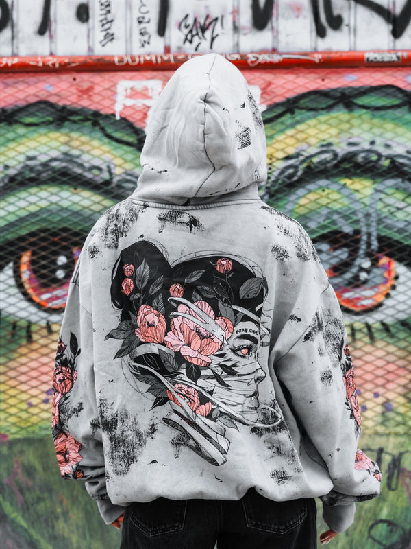 Dead Bloom (Acid) - Oversized Hoodie (350GSM) Lifestyle Image