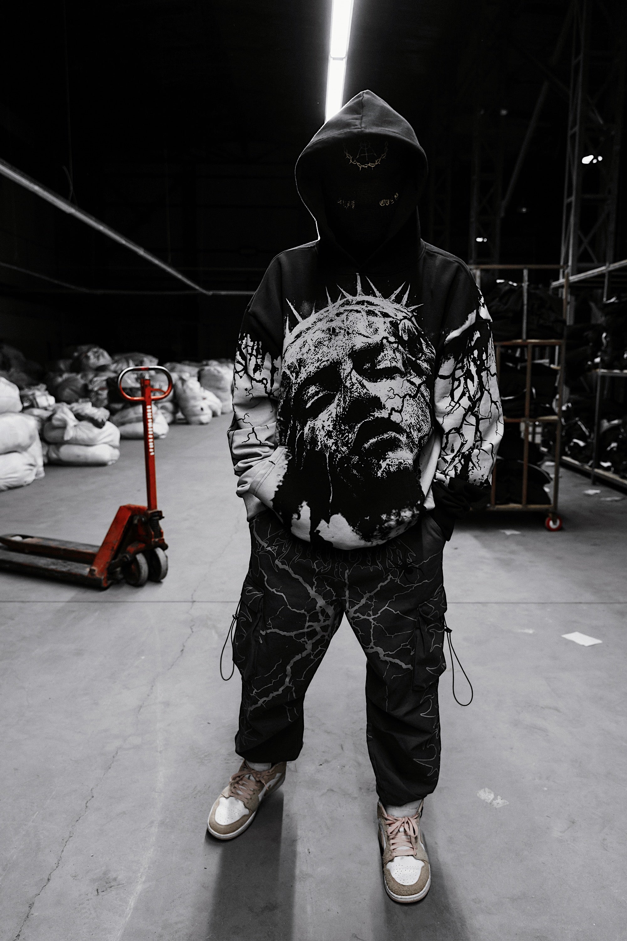 Duskbound (black grey) - Oversized Hoodie (350GSM)