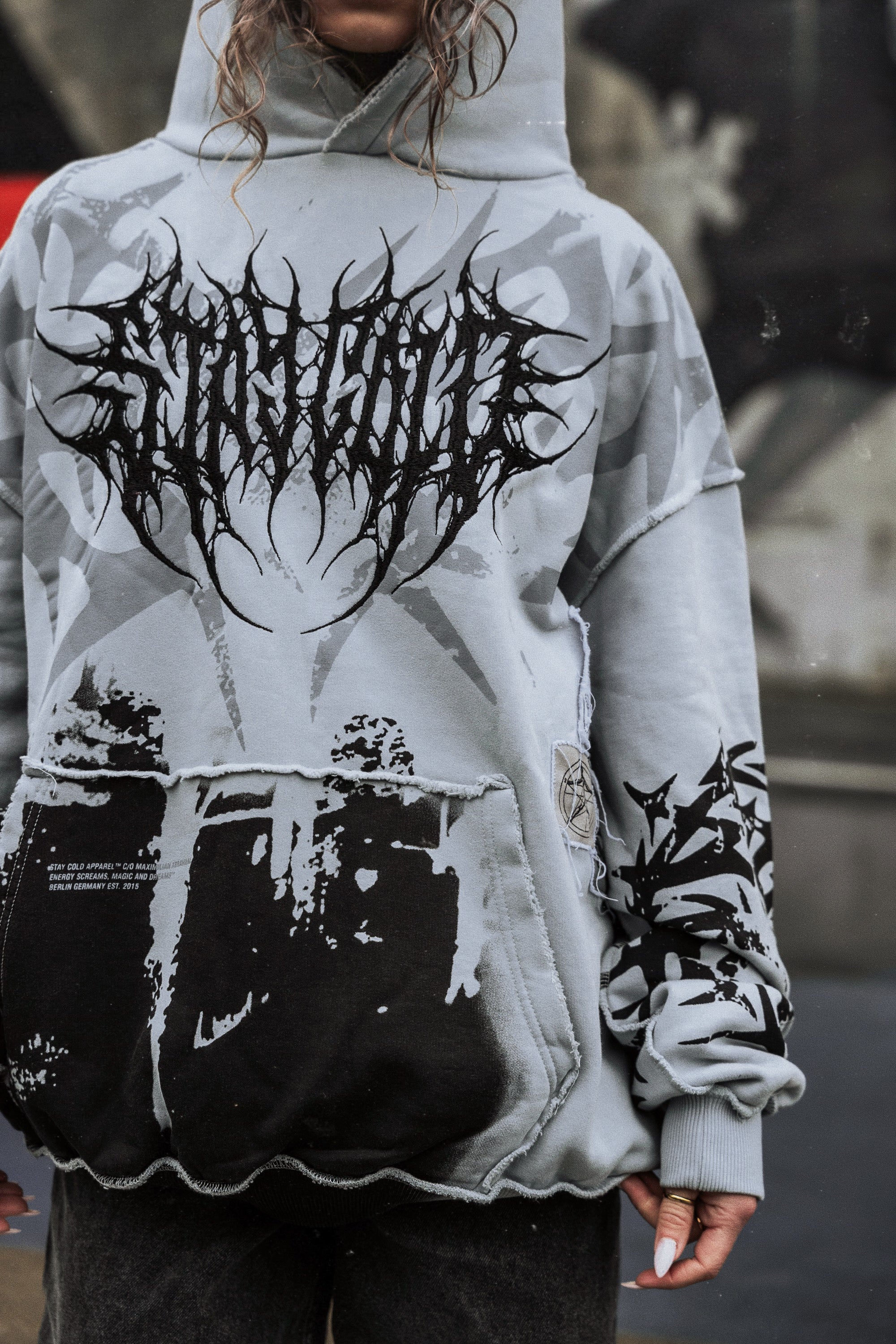 Earthworn (light blue) - Heavy Oversized Hoodie (400GSM)