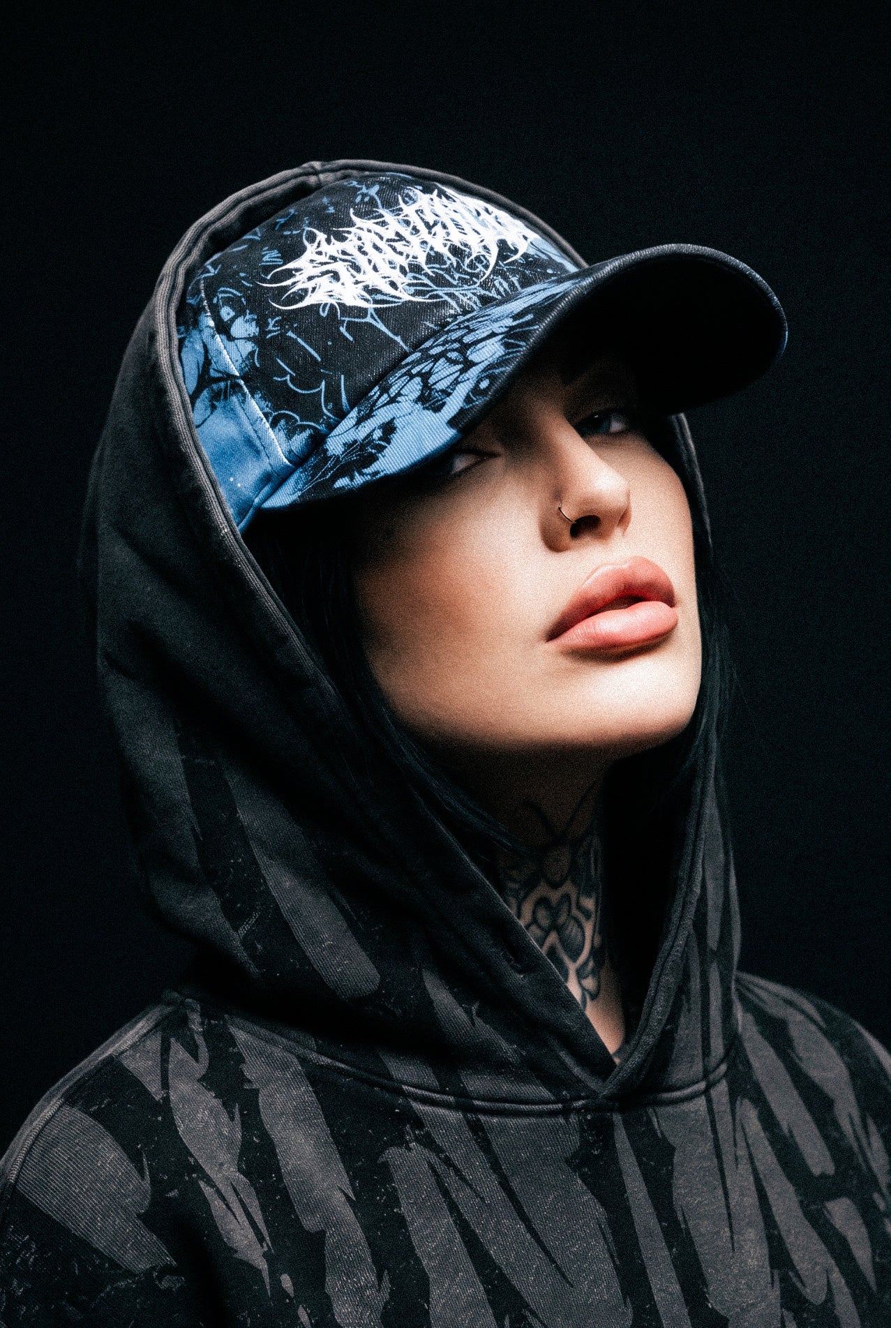 Frozen Veins (Blue) - Distressed Baseball Cap