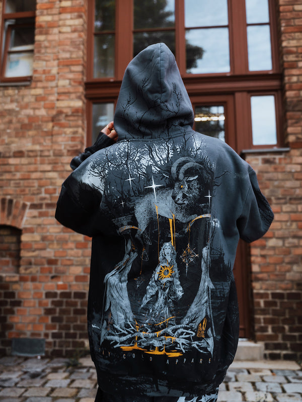 Full Moon Ritual - Customized Oversized Hoodie (350GSM) Lifestyle Image
