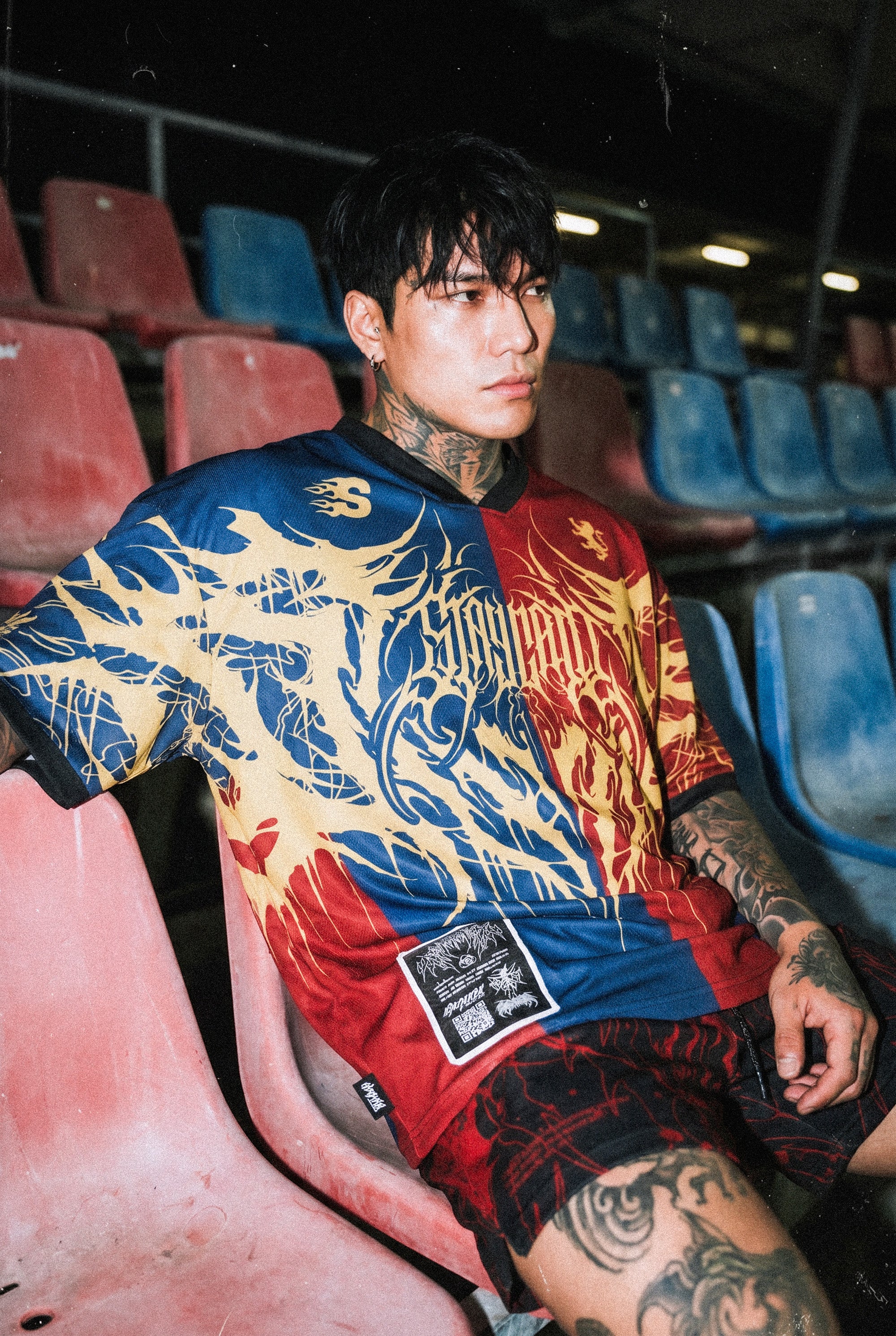 Garnet (allover) - Oversized Jersey (260GSM)