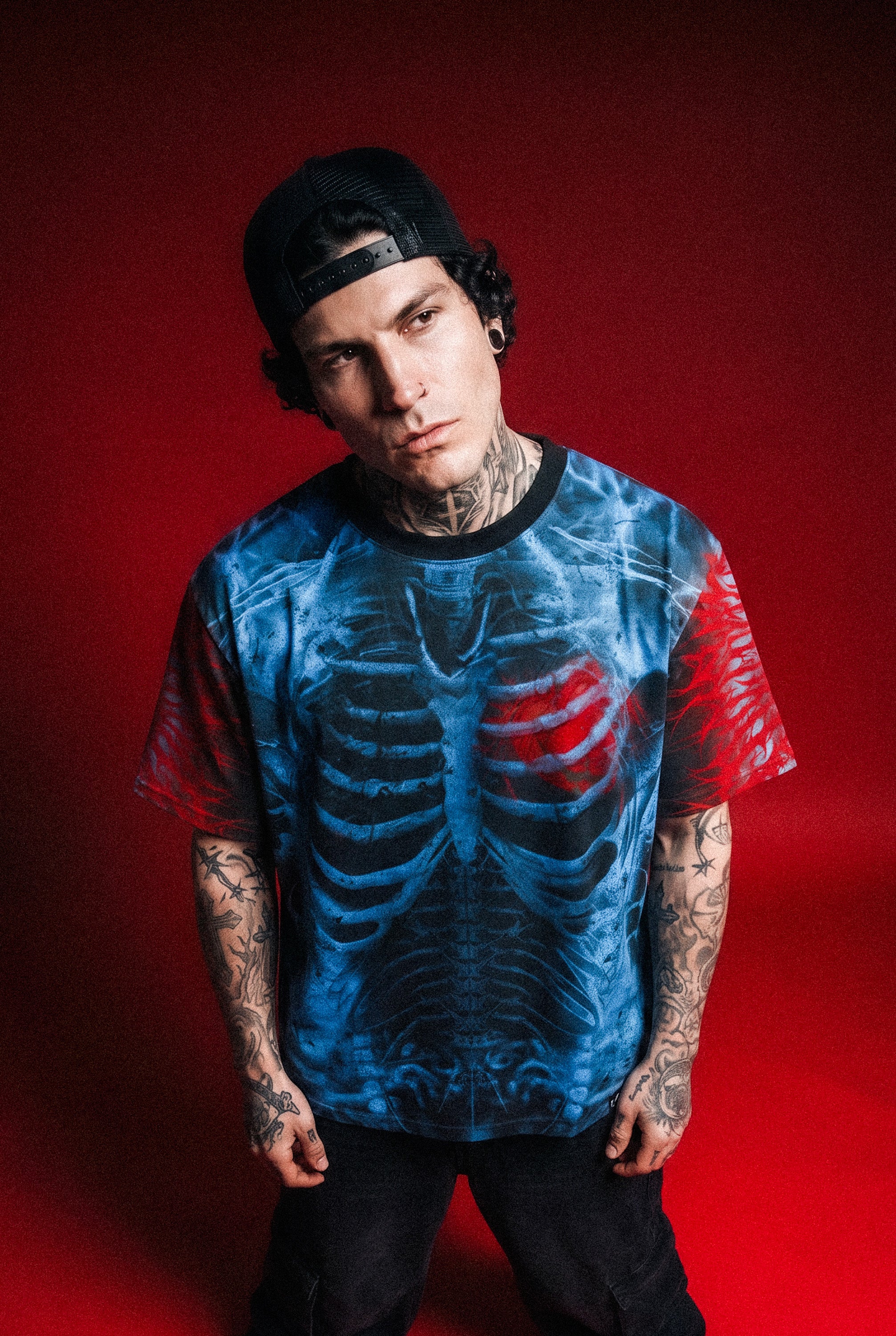 Glass Bones (Blue) - Oversized T-Shirt (200GSM)