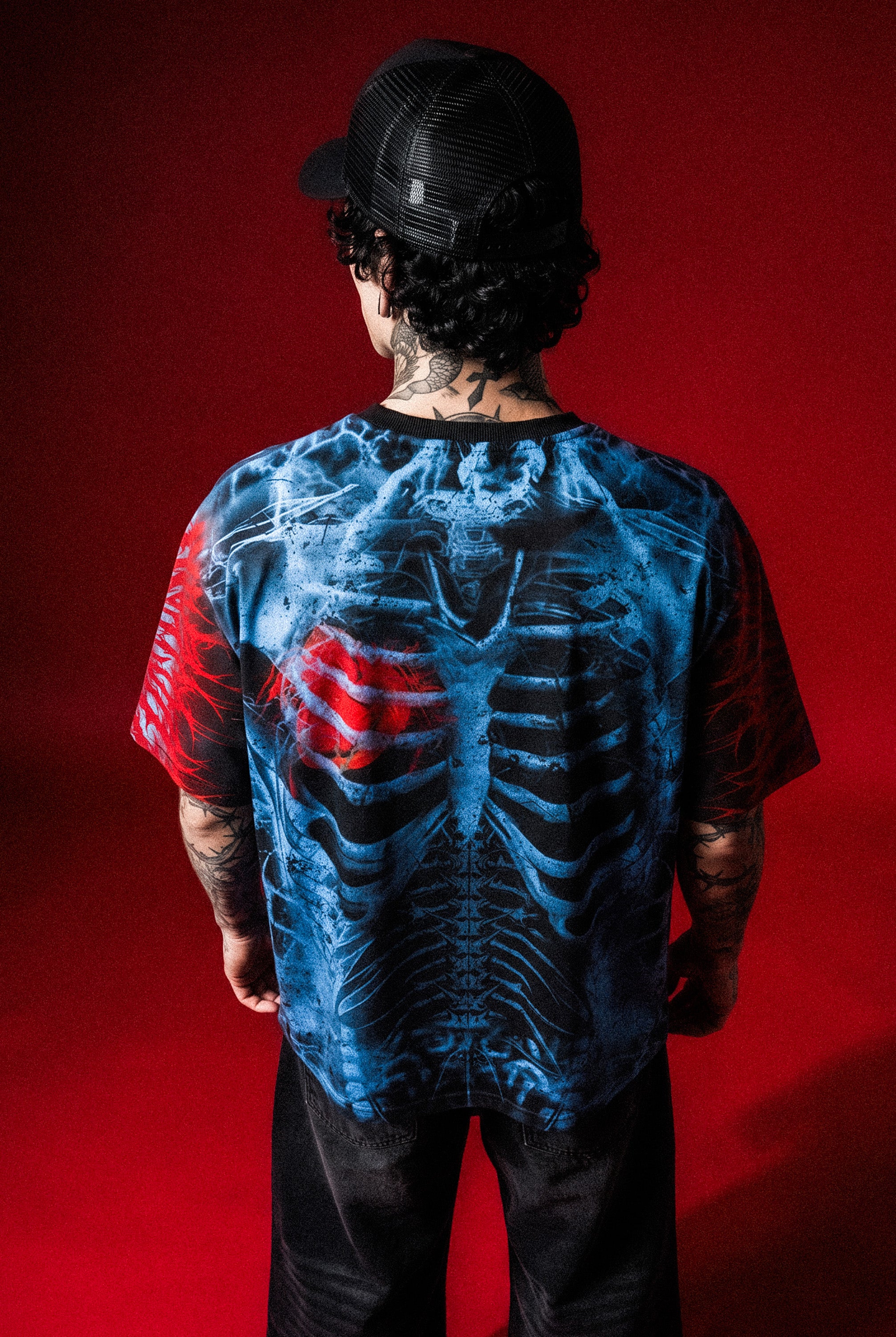 Glass Bones (Blue) - Oversized T-Shirt (200GSM)