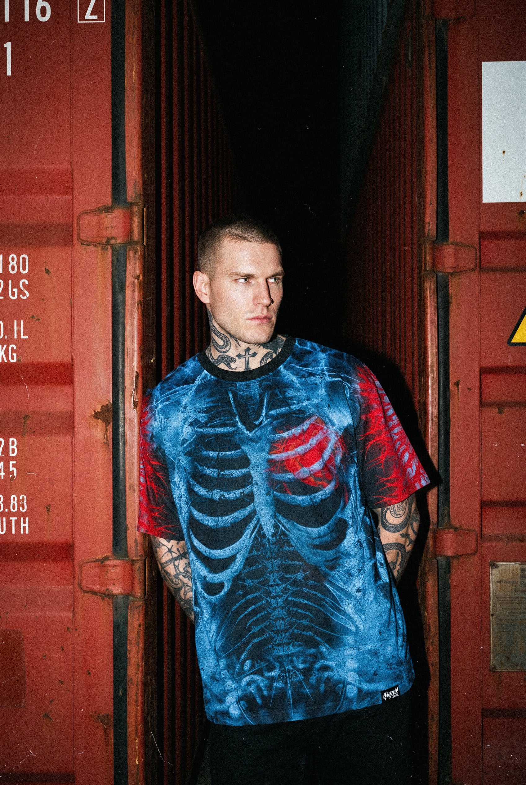 Glass Bones (Blue) - Oversized T-Shirt (200GSM)