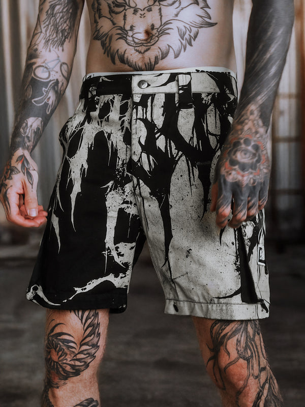 Grimfall (Half Half) - Cargo Shorts (260GSM) Lifestyle Image