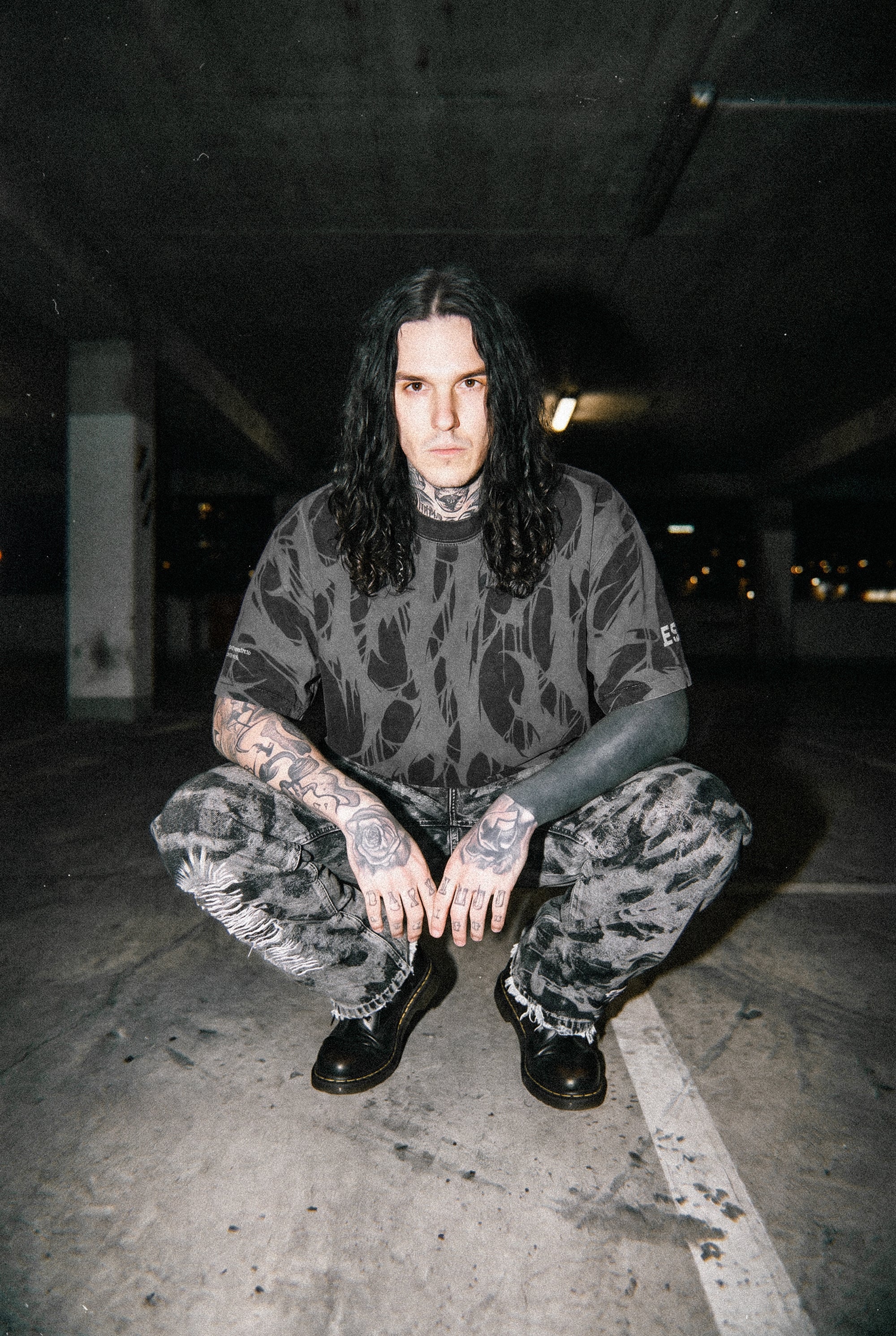 Grimfall (acid washed) - Heavy Oversized T-Shirt (250GSM)