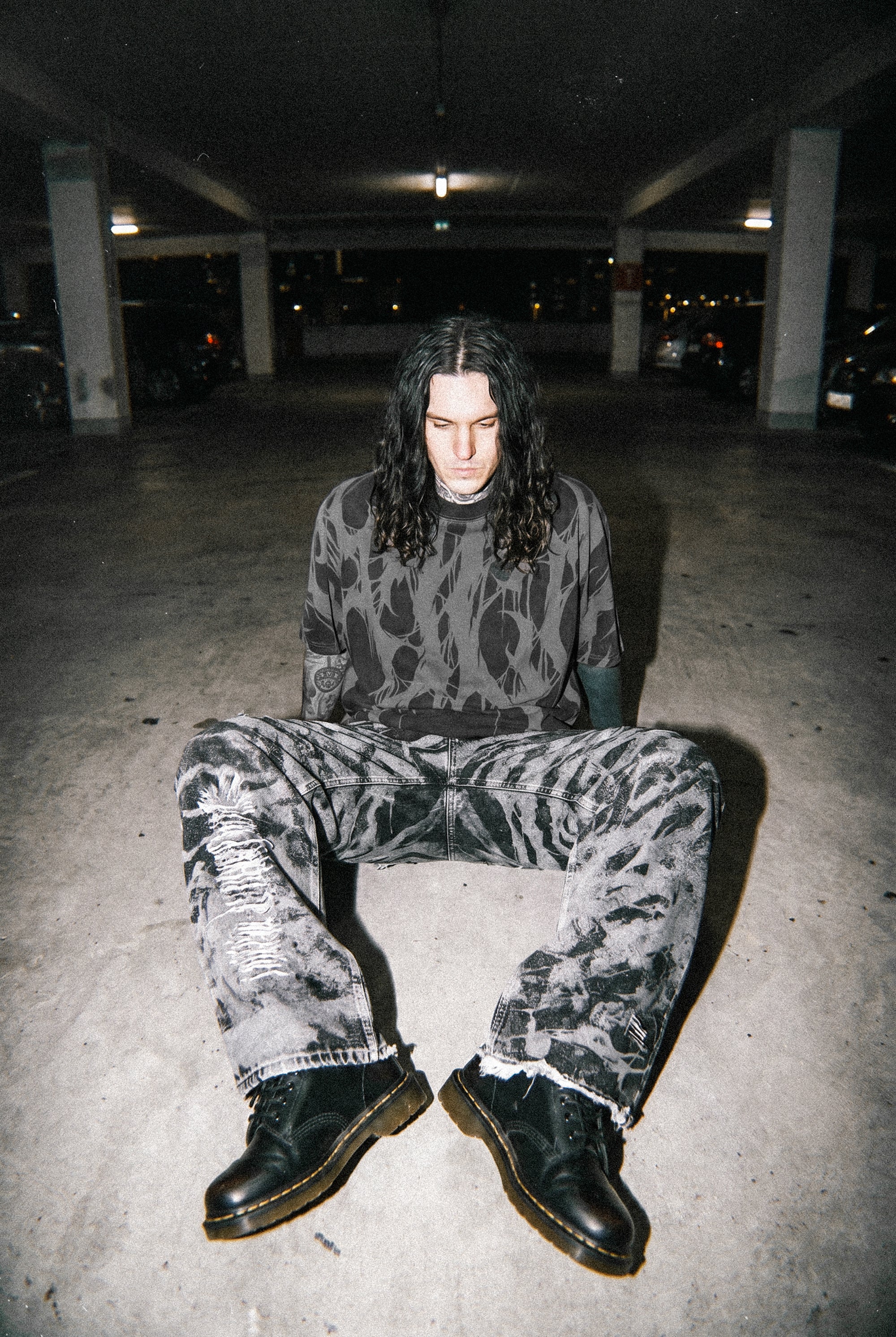 Grimfall (acid washed) - Heavy Oversized T-Shirt (250GSM)