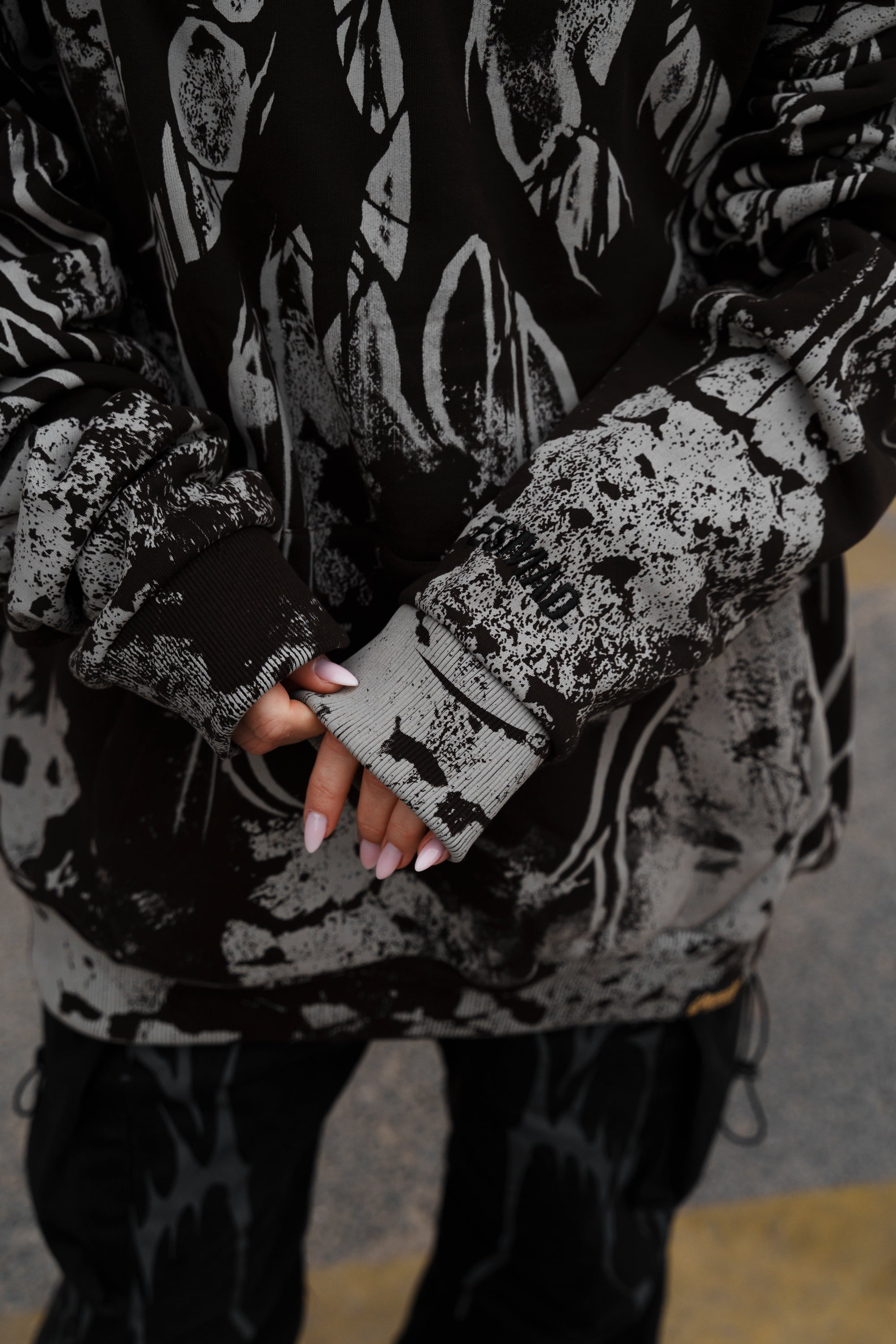 Grimfall (sandstone) - Heavy Oversized Hoodie (400GSM)