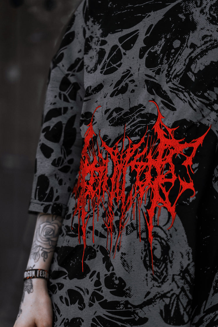 Grinfrost (black) - Oversized T-Shirt (200GSM) Image 4