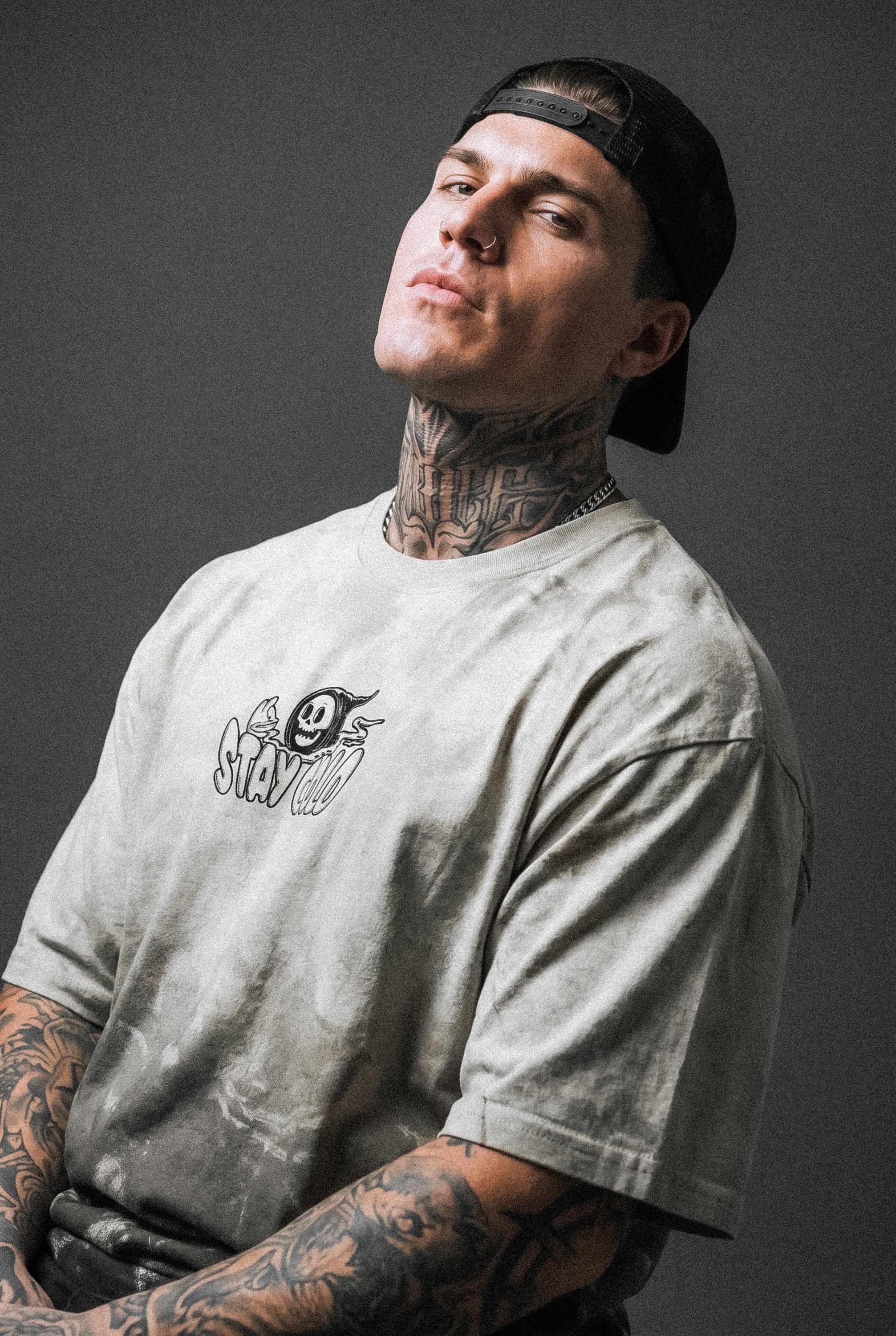 Haunt Trip (Sand Gradient) - Oversized T-Shirt (200GSM)