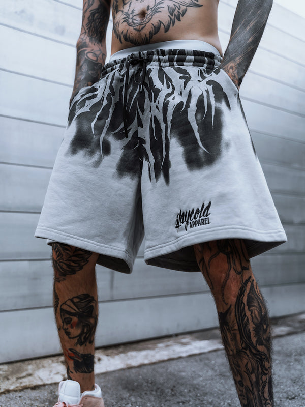 Hellwire (grey) - Prime Shorts (350GSM) Lifestyle Image