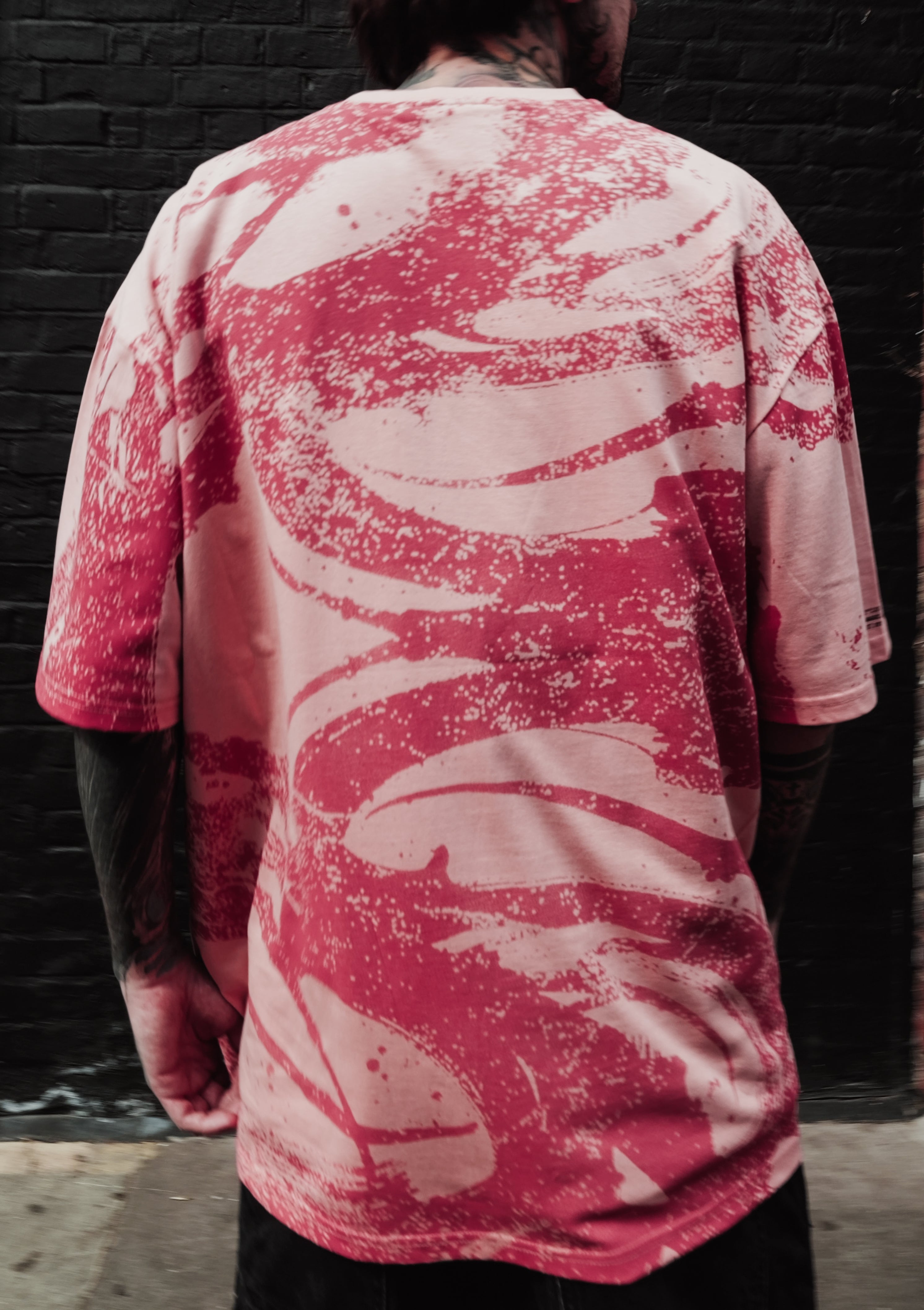 Inkfall (pink) - Oversized T-Shirt (200GSM)