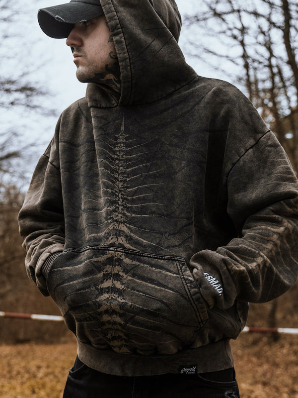Lineage Of Dusk - Heavy Oversized Hoodie (400GSM) Lifestyle Image